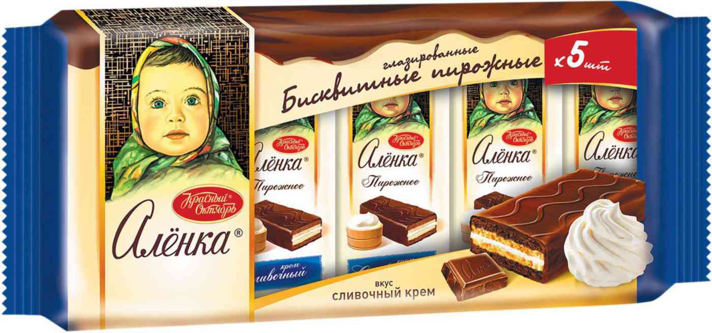 Пирожные бисквитные глазированные Алёнка
