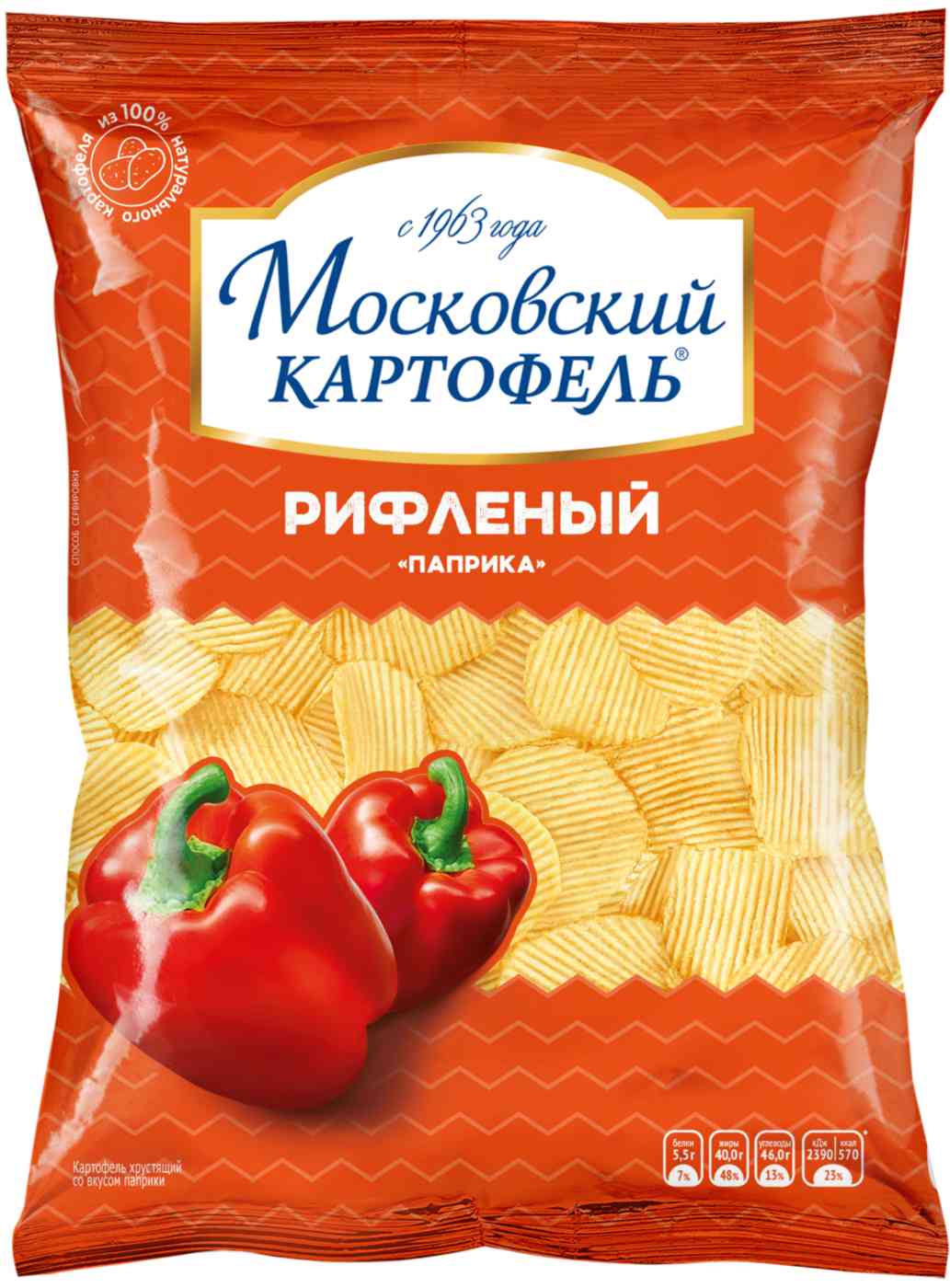 Чипсы картофельные рифленые Московский картофель