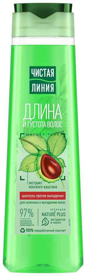 

Шампунь против выпадения волос Чистая Линия Nature Plus длина и густота конский каштан