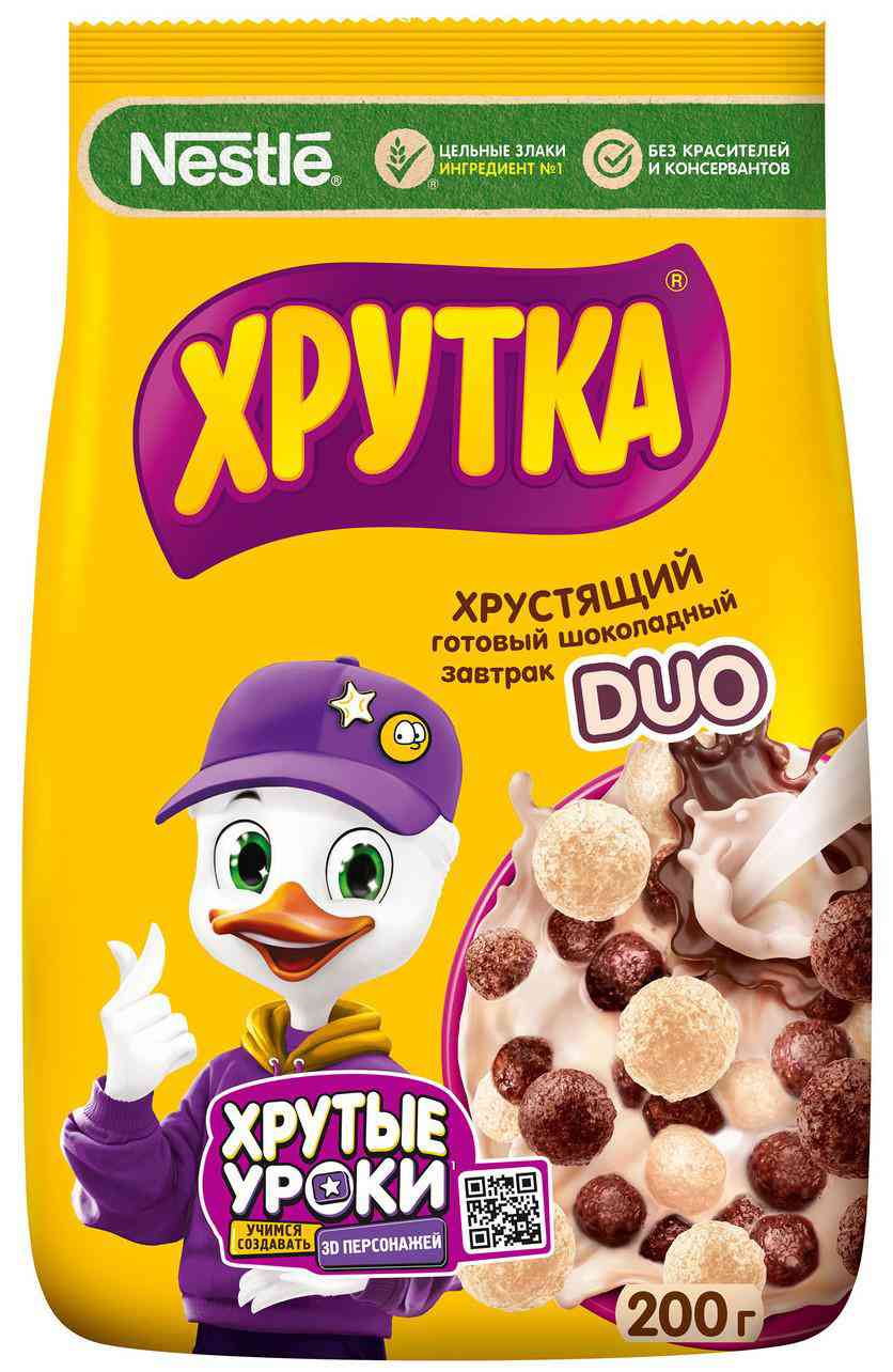 

Готовый завтрак Хрутка Duo шарики