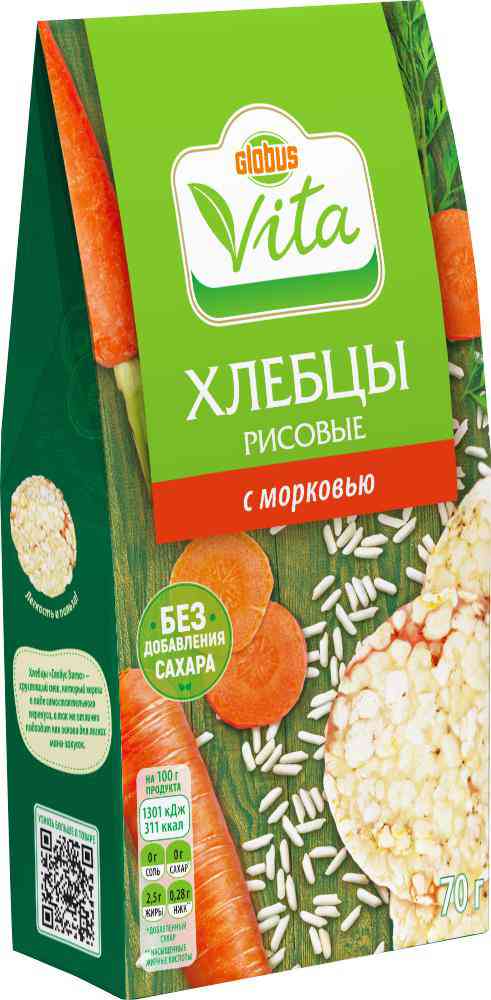 

Хлебцы рисовые Глобус Вита