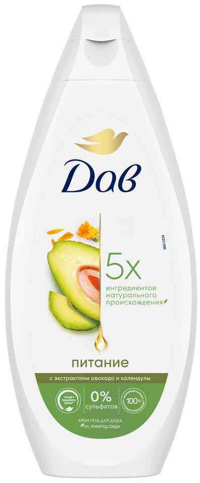 

Крем-гель для душа Дав питание авокадо-календула