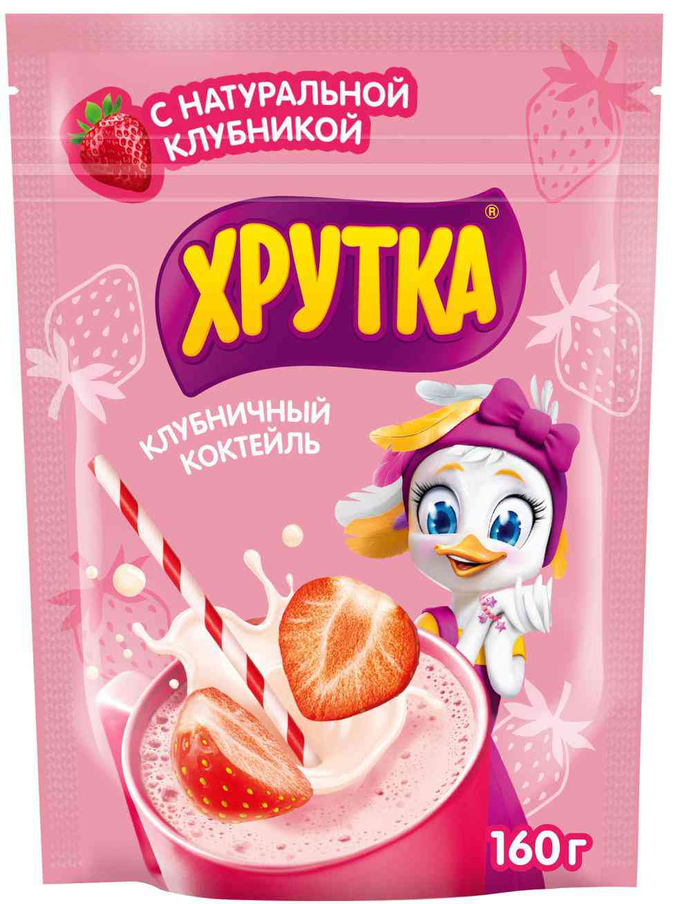 Коктейль Хрутка клубничный