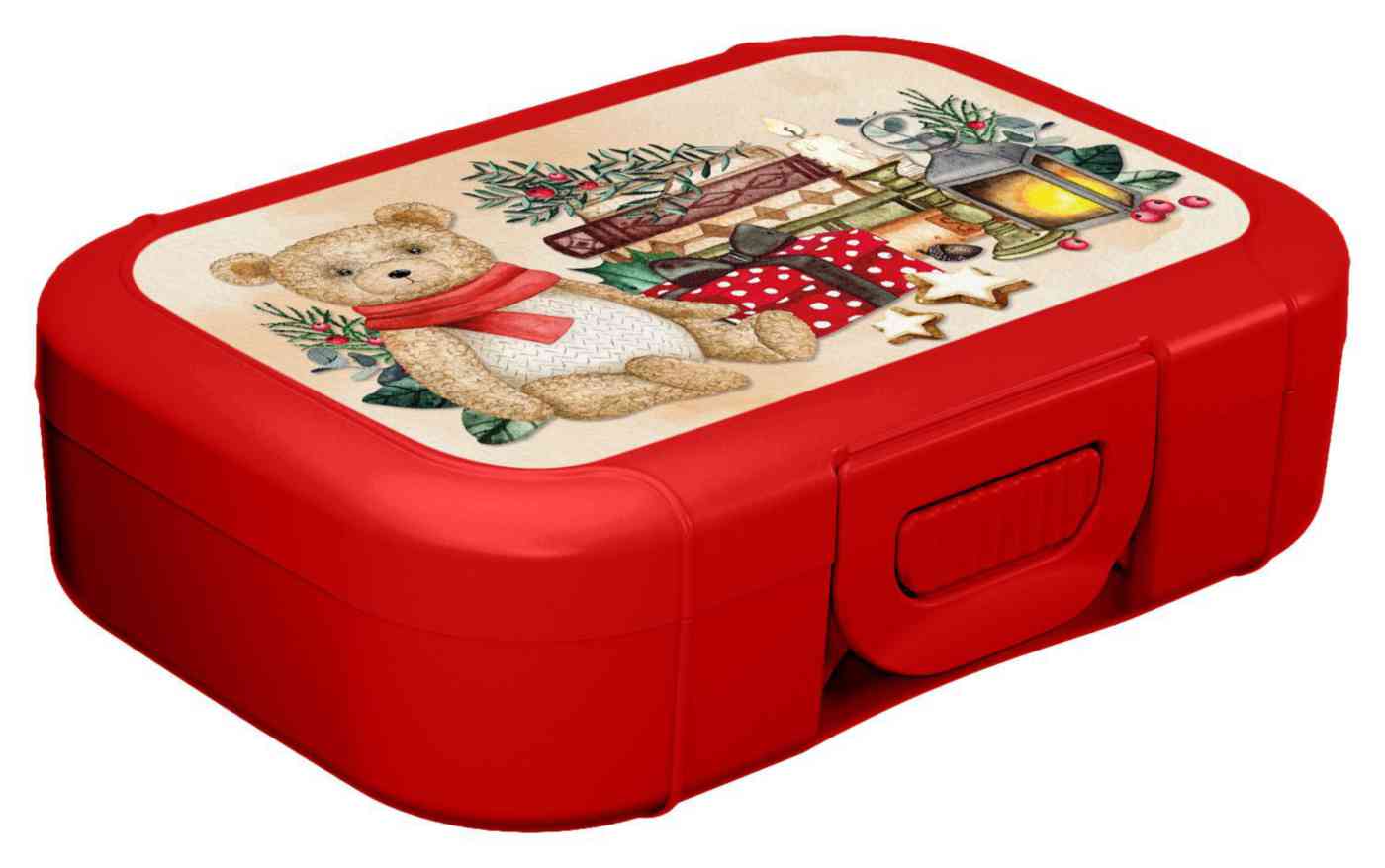

Ланчбокс пластиковый с декором Игрушки, цвет красный