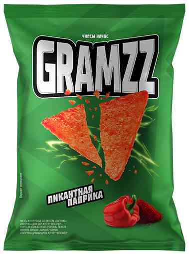 Чипсы кукурузные Gramzz со вкусом пикантная паприка