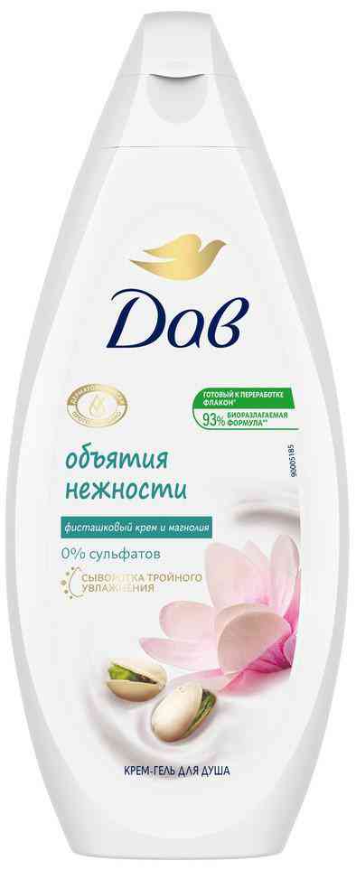 

Крем-гель для душа Дав объятия нежности фисташковый крем-магнолия