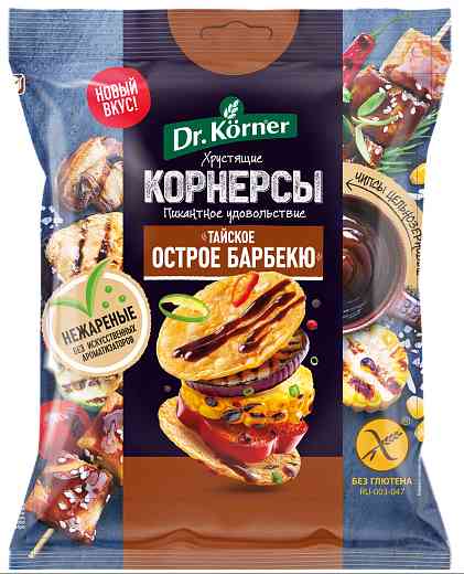 Чипсы цельнозерновые Dr. Körner Корнерсы тайское острое барбекю