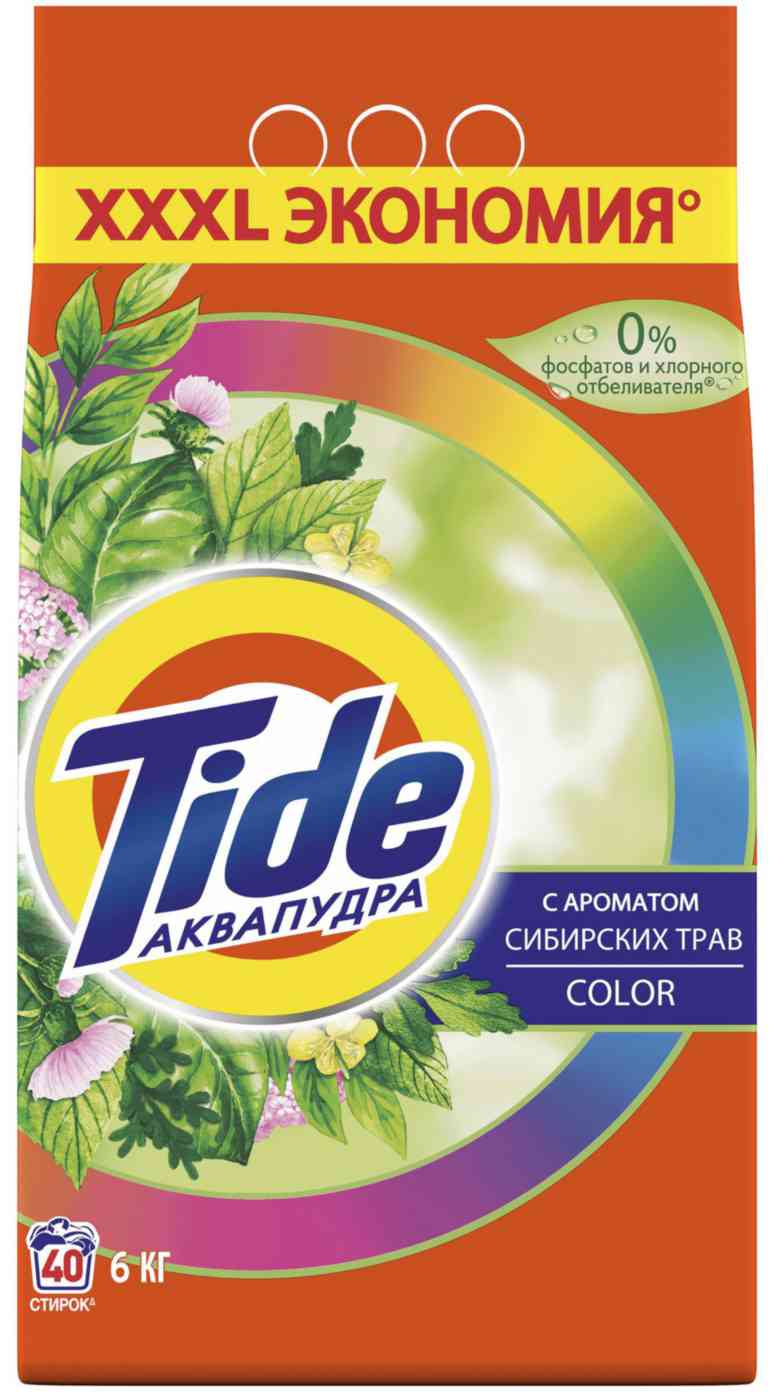 

Стиральный порошок для цветного белья Tide Аква-пудра Color с ароматом Сибирских трав