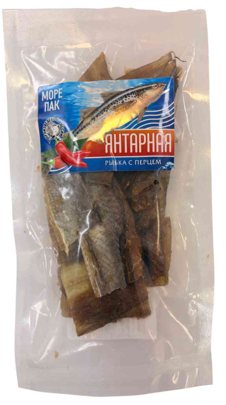 Янтарная рыбка Патипро кусочки с перцем