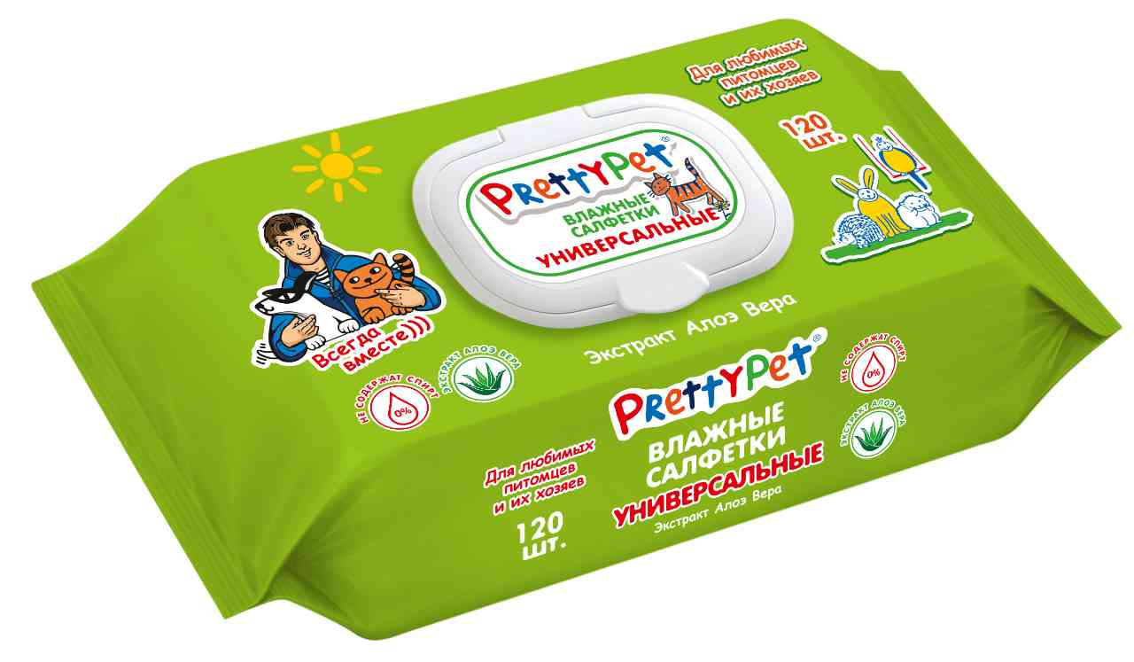 

Влажные салфетки универсальные PrettyPet