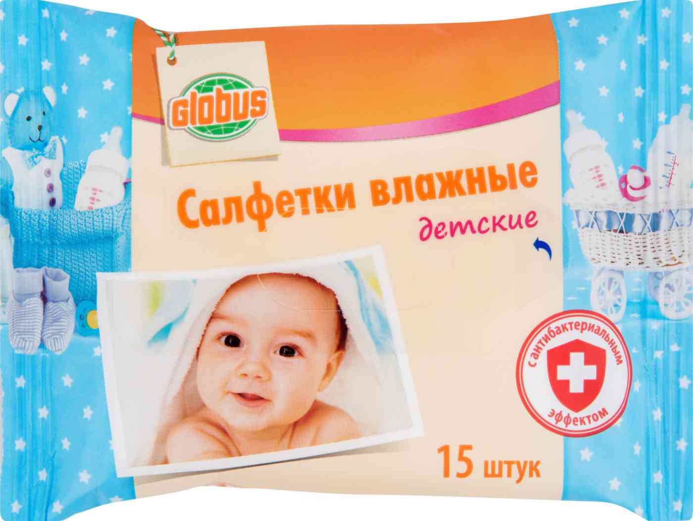 

Влажные салфетки для детей Глобус