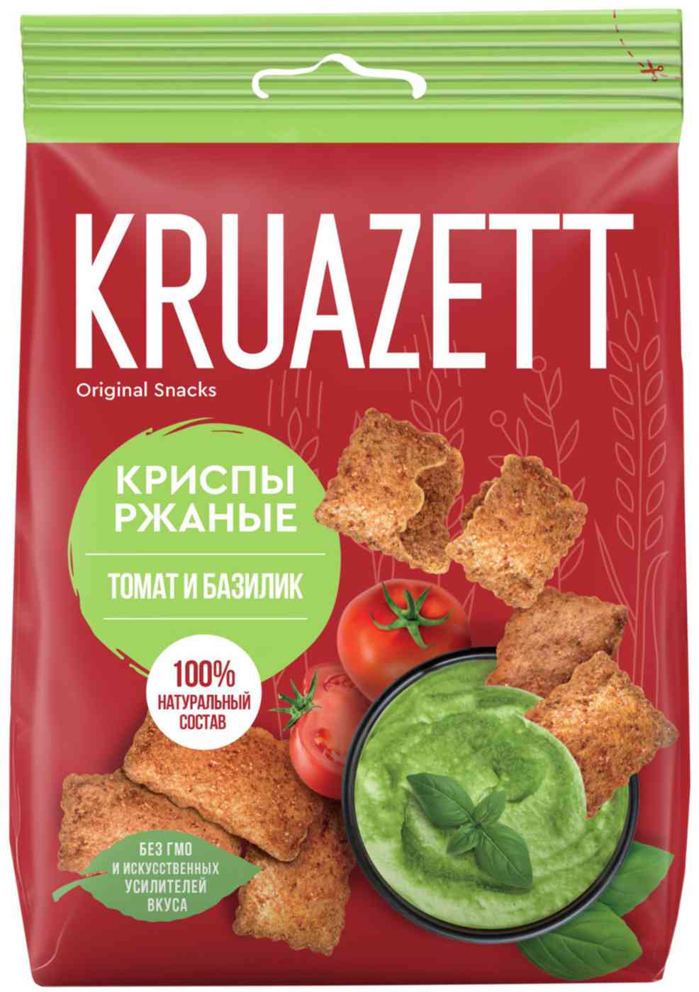 Криспы ржаные Kruazett Томат и базилик