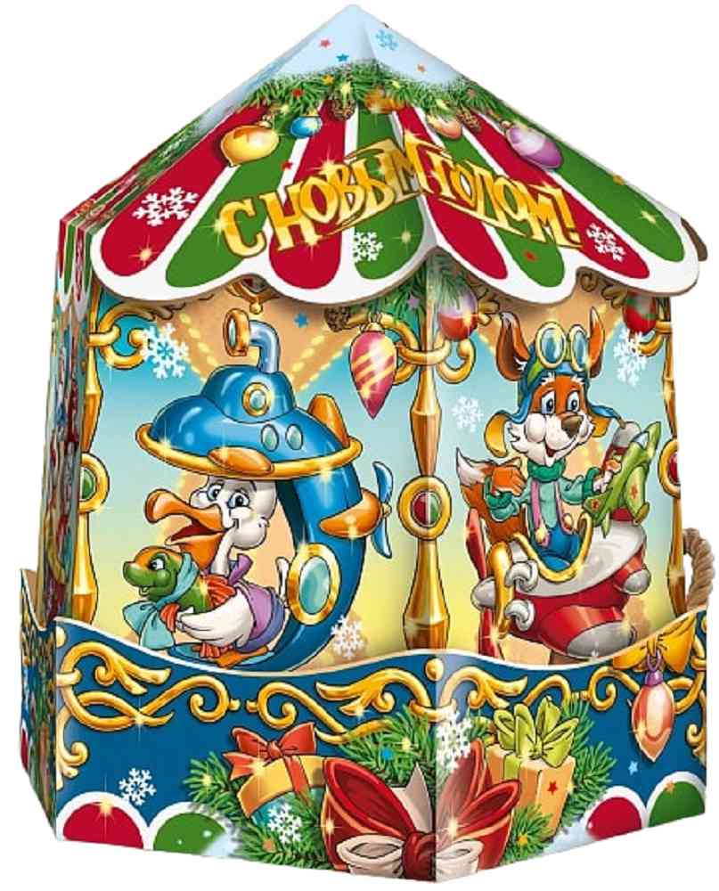 

Подарок новогодний детский Весёлая карусель, в ассортименте