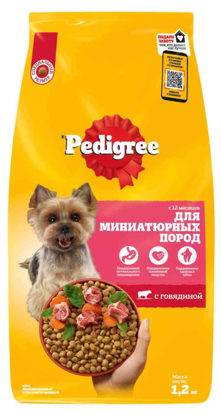 

Сухой корм для взрослых собак миниатюрных пород Pedigree