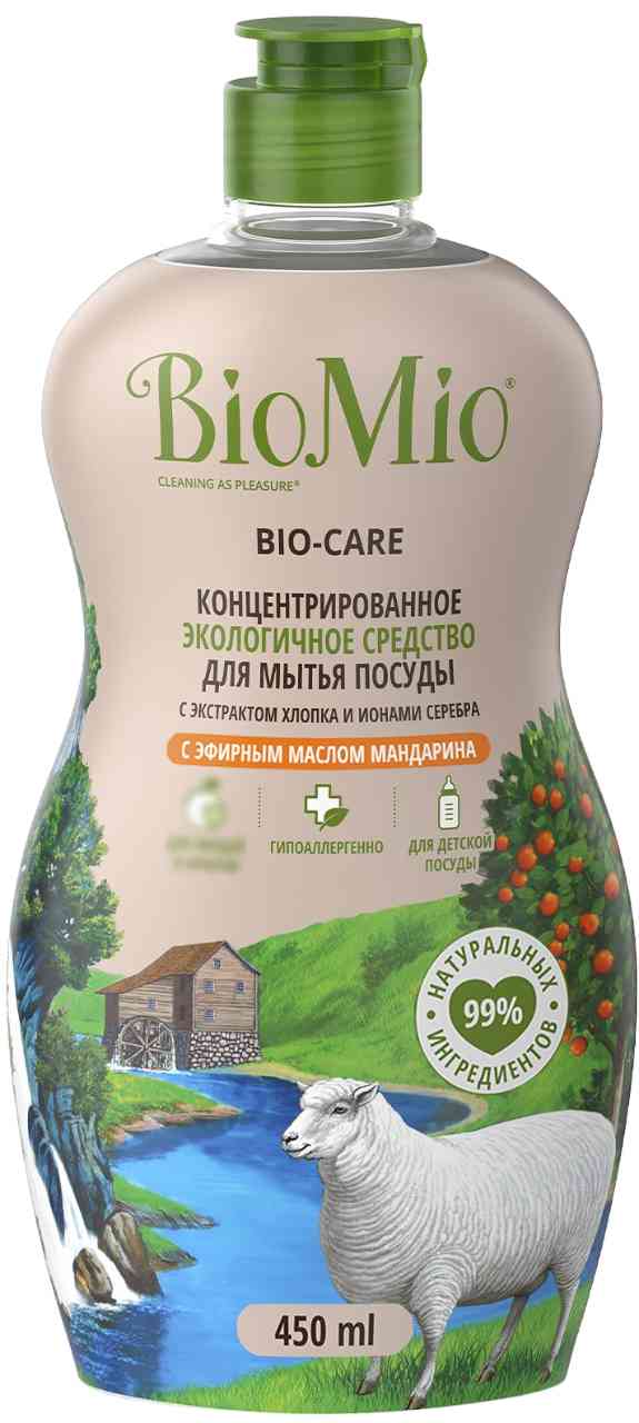 Средство-концентрат для мытья посуды экологичное BioMio