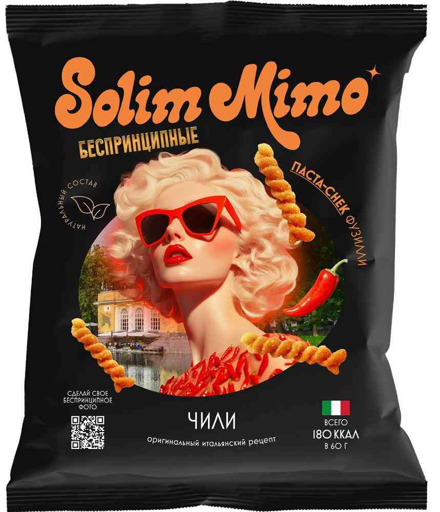 

Паста-снек фузилли Solim Mimo