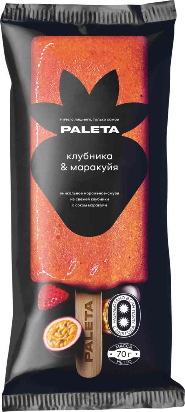 Мороженое смузи Paleta Испанская клубника и маракуйя, 70 г — купить в  Москве в интернет-магазине «GLOBUS»