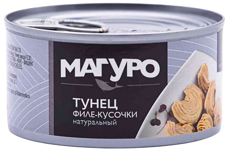 

Тунец полосатый Магуро филе-кусочки натуральный