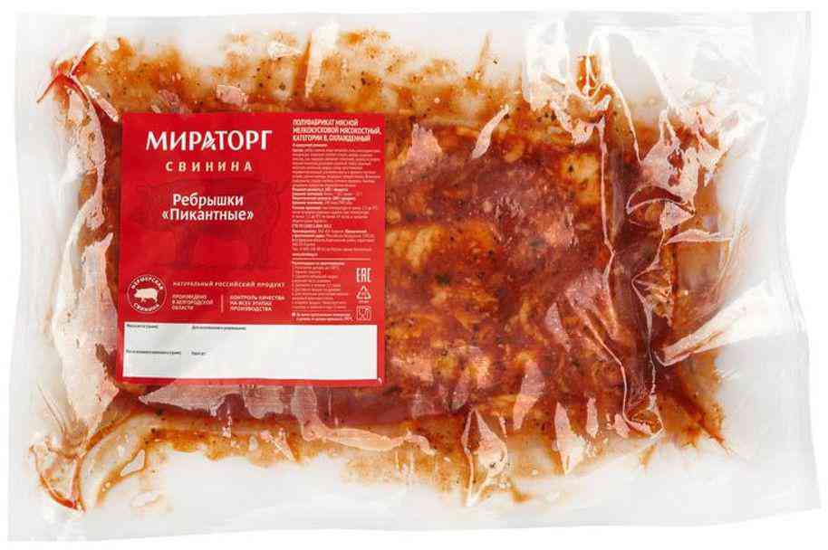 

Ребрышки свиные охлажденные Мираторг