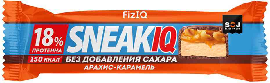 Батончик протеиновый SOJ FizIQ SneakIQ соленая карамель-арахис без сахара