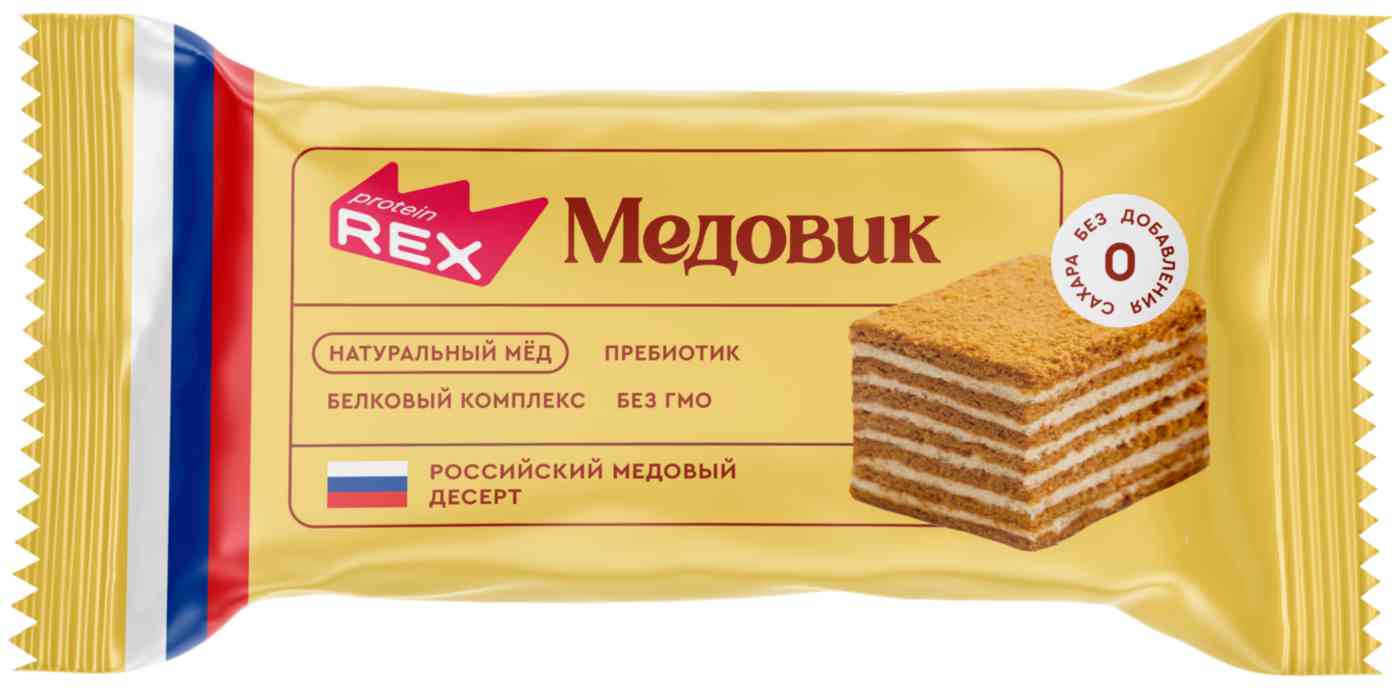 

Пирожное протеиновое ProteinRex медовик
