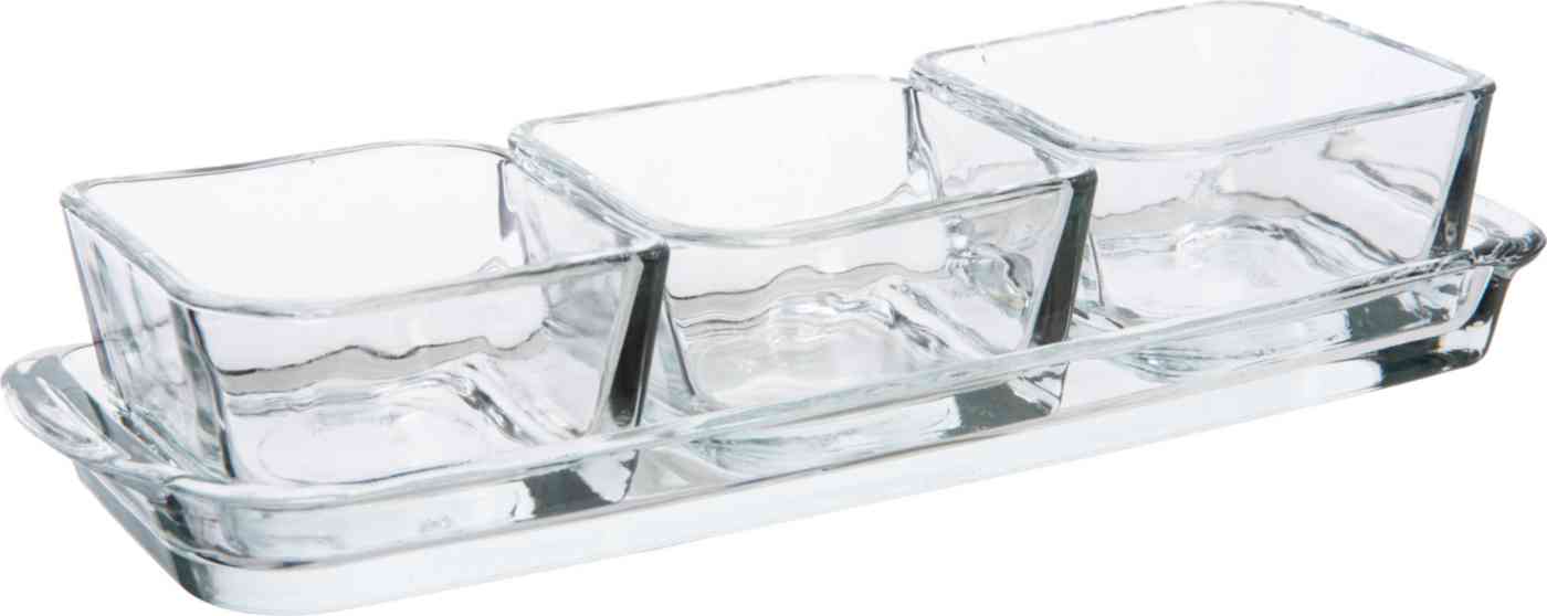 

Менажница стеклянная составная 3+1