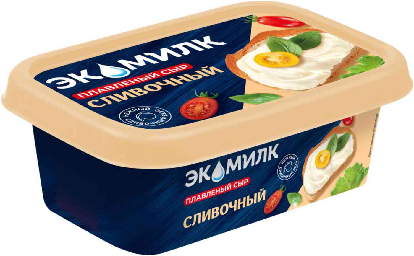 Сыр плавленый Экомилк сливочный 55%