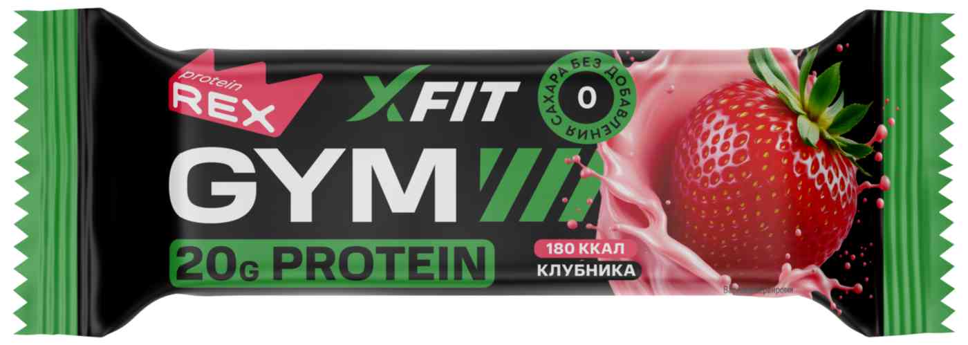 Батончик протеиновый ProteinRex X-Fit Gym клубника