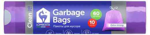 

Мешки для мусора Lomberta с затяжкой 60л