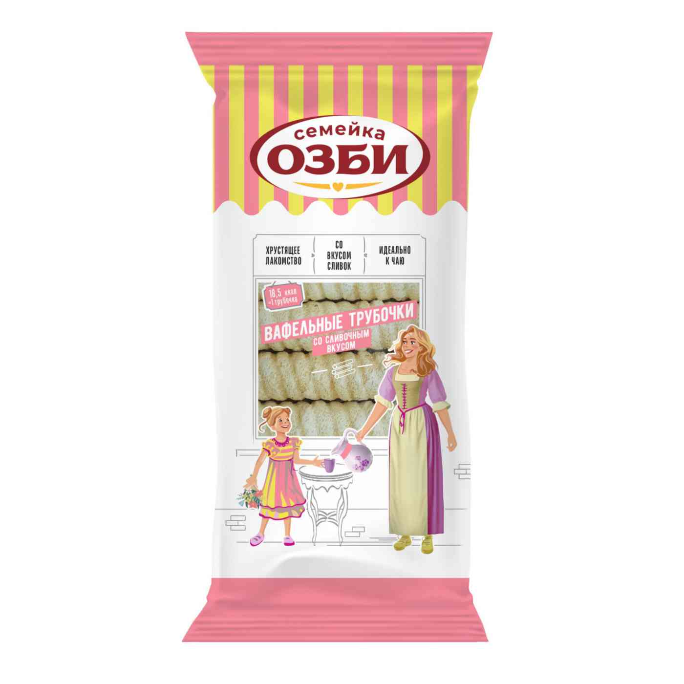 Вафельные трубочки Семейка Озби со сливочным вкусом