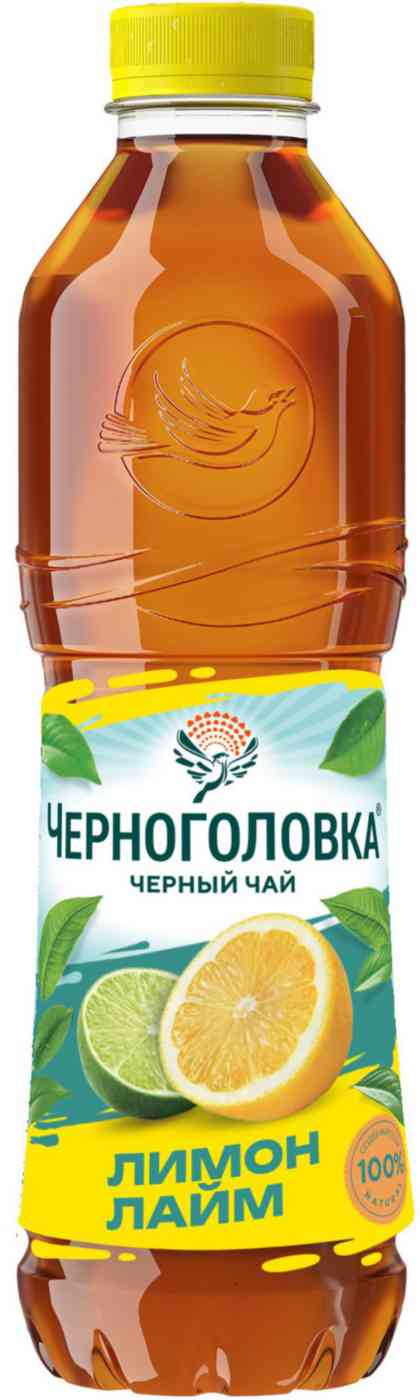 

Холодный чай Черноголовка черный лимон-лайм