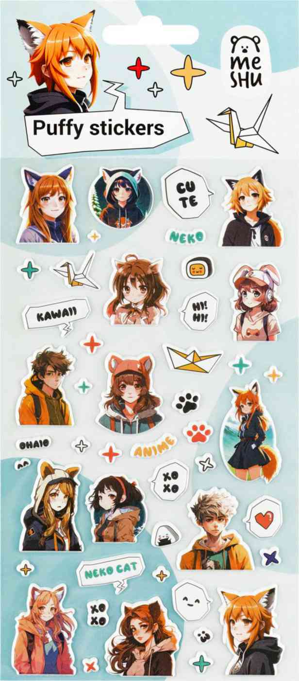 

Наклейки объёмные MeShu