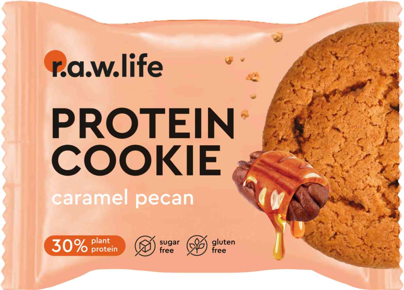 

Печенье протеиновое R.A.W. LIFE Protein Cookie карамель-пекан
