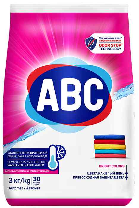 Стиральный порошок для цветного белья ABC Bright Colors