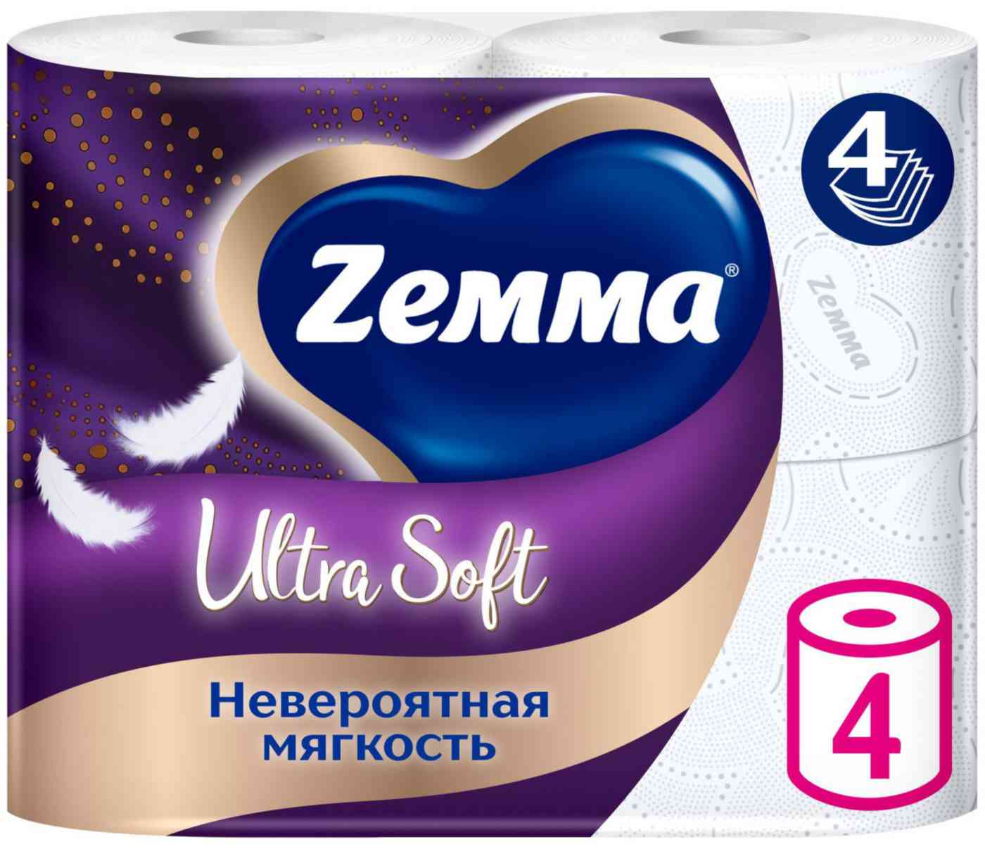 

Туалетная бумага Zemma Ultra Soft 4 слоя