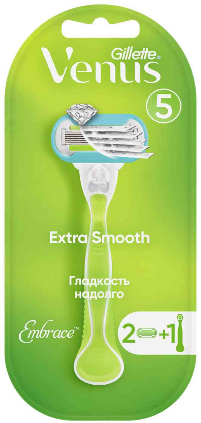 

Бритвенный станок Gillette Venus Embrace 5 лезвий с 2 сменными кассетами