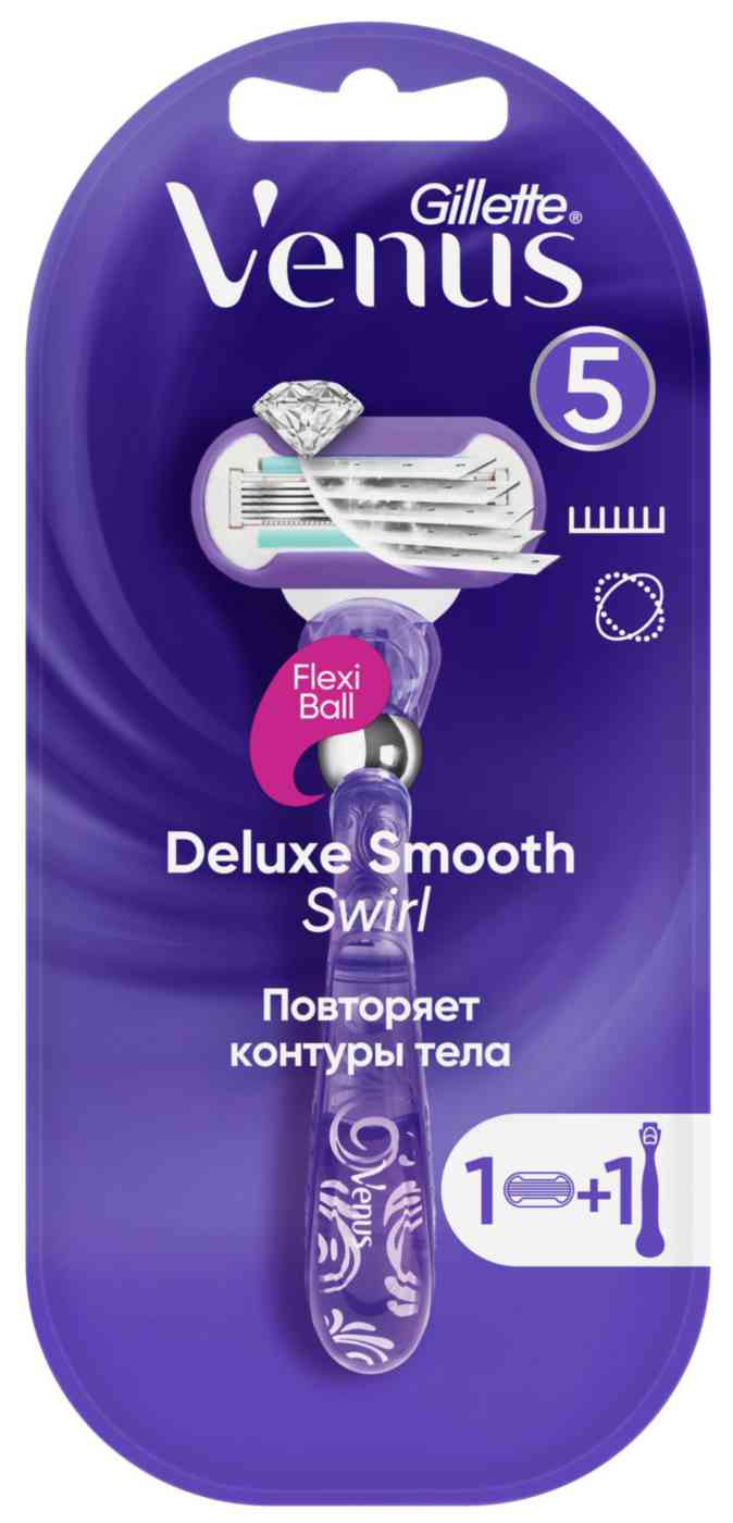 

Бритвенный станок женский Gillette Venus Swirl с 1 сменной кассетой