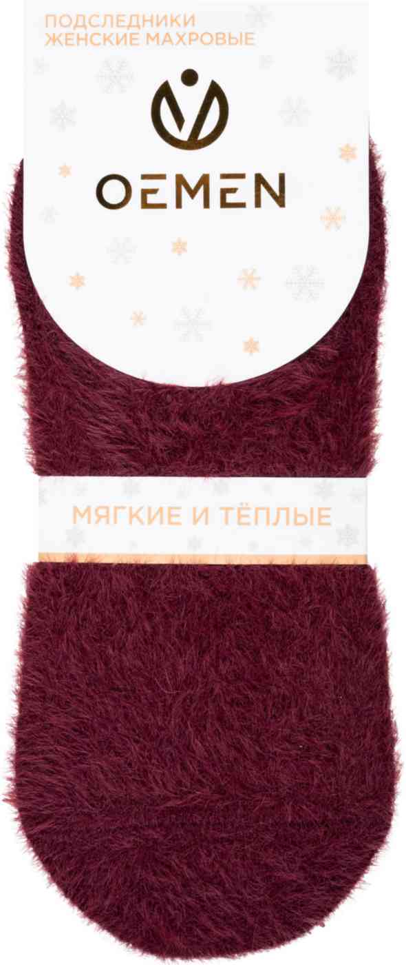 Подследники женские махровые Oemen цвет: винный