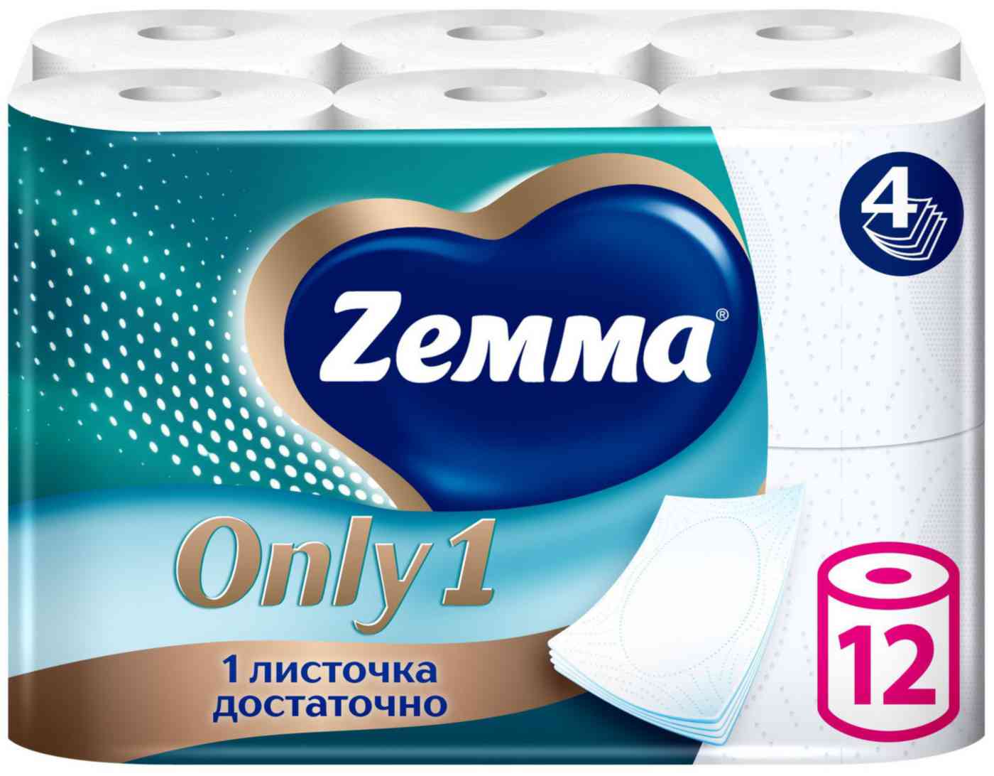 

Туалетная бумага Zemma Only1 4 слоя