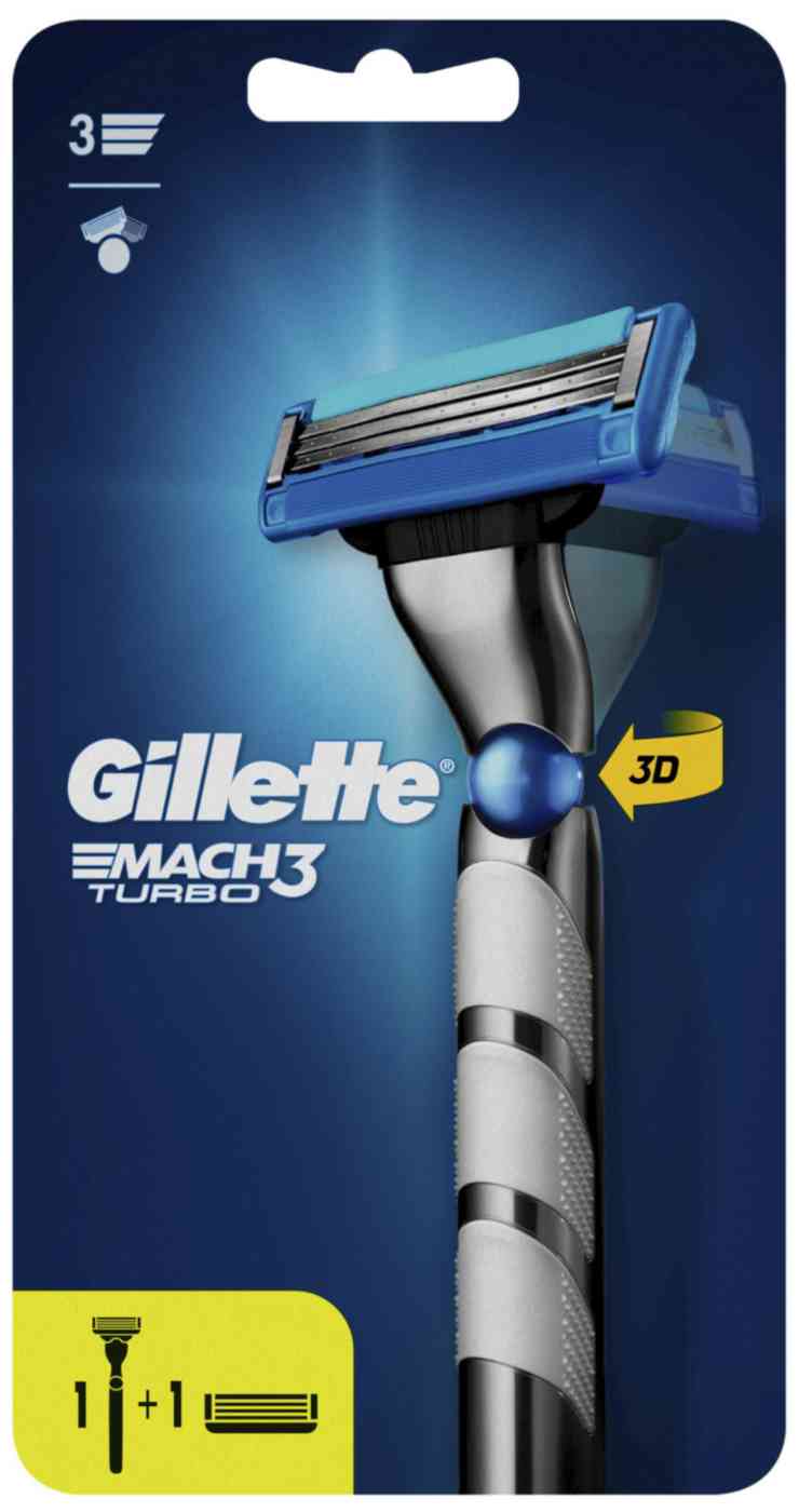 

Бритвенный станок Gillette Mach3 Turbo с 2 сменными кассетами