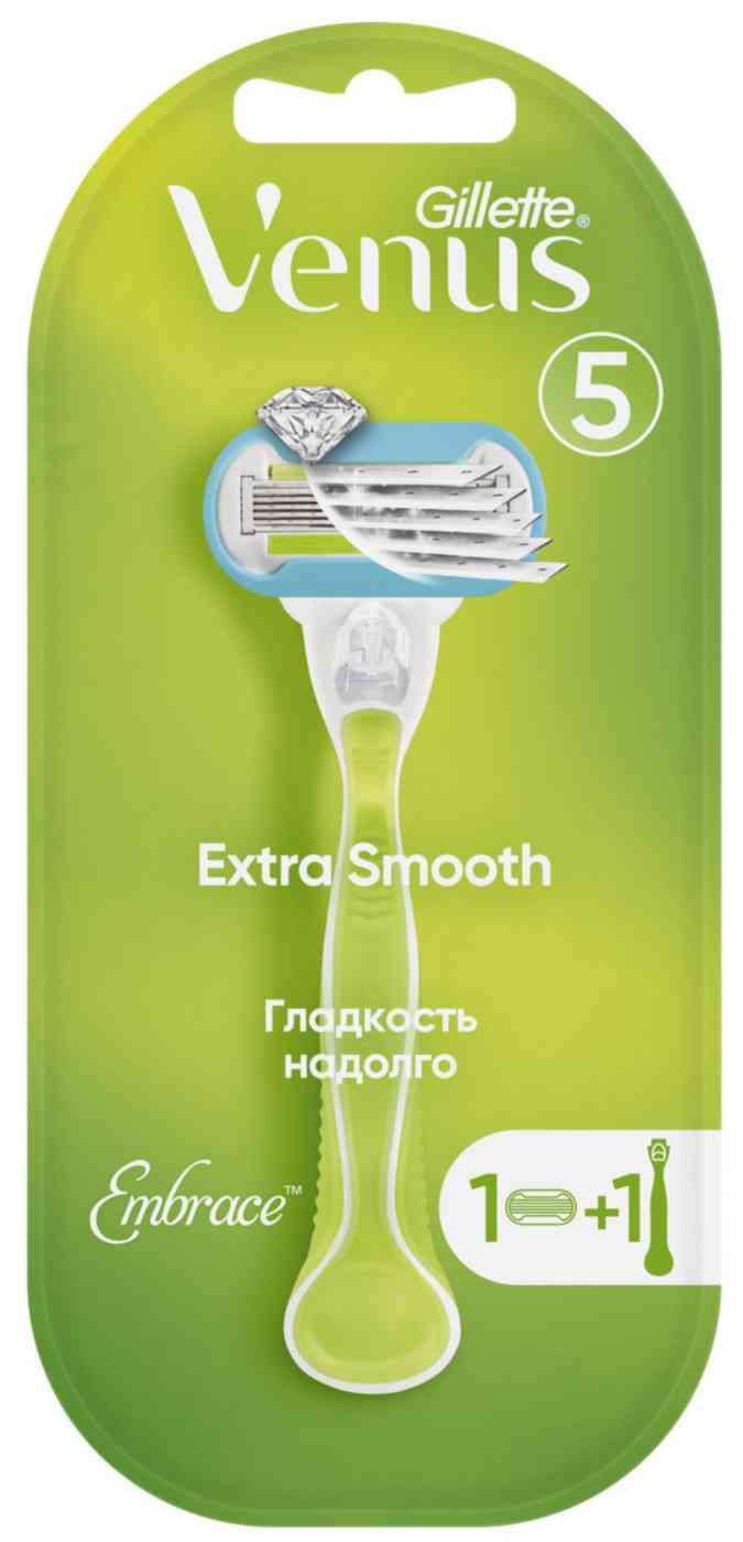 

Бритвенный станок женский Gillette Venus Embrace 5 лезвий c 1 сменной кассетой