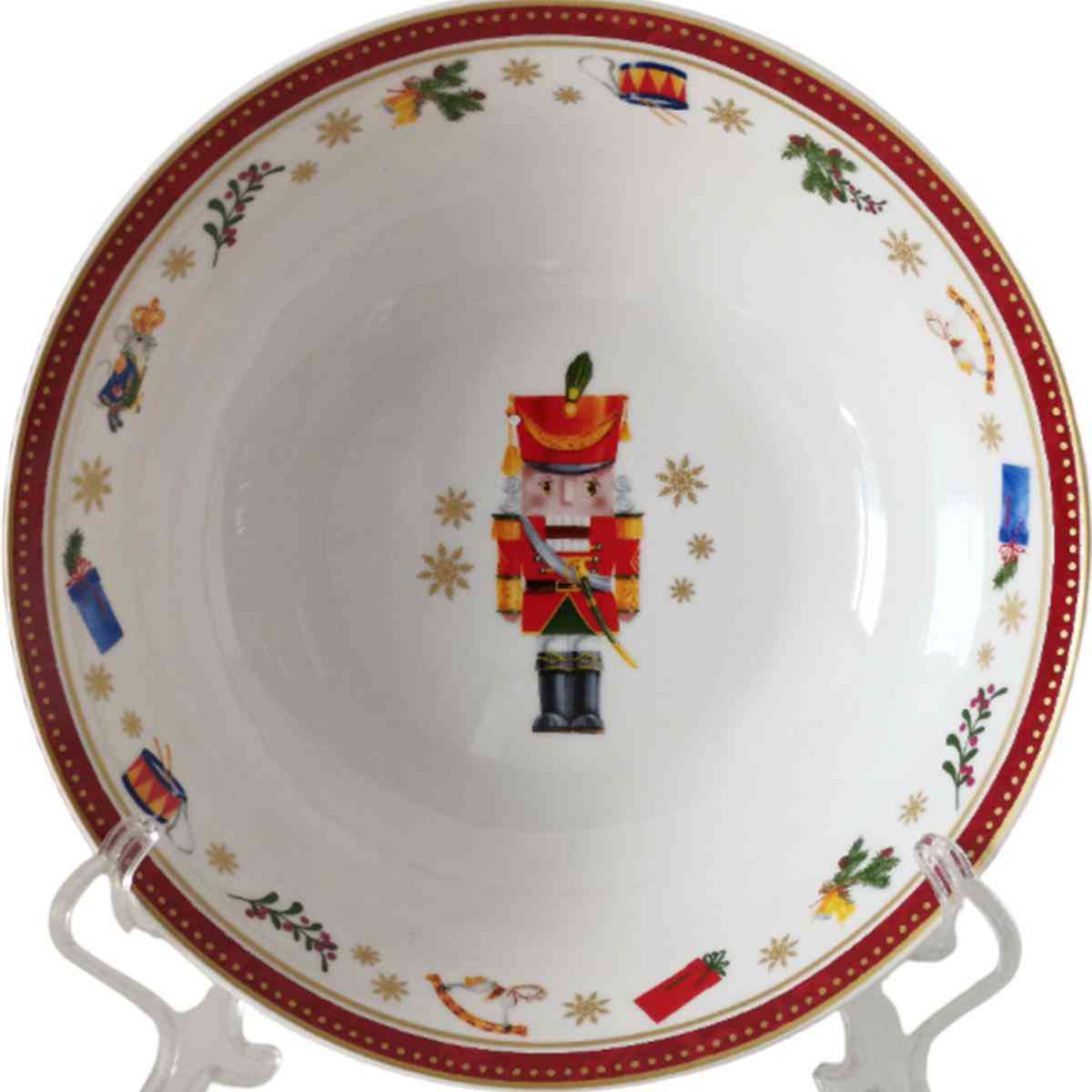 

Салатник фарфоровый Щелкунчик цвет: белый/красный