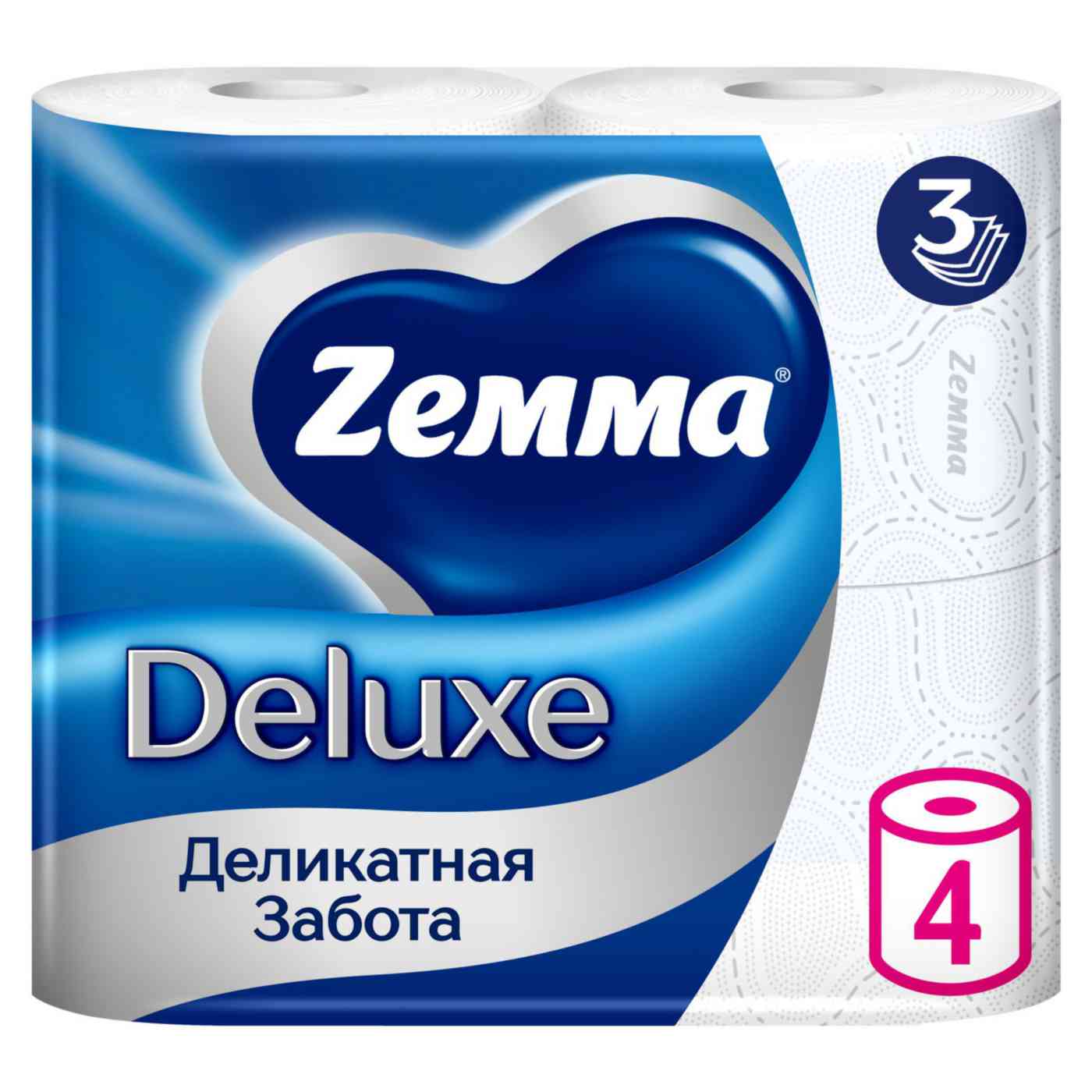 

Туалетная бумага Zemma Deluxe Деликатная забота 3 слоя
