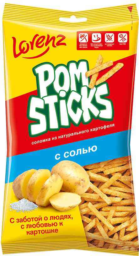 Чипсы картофельные соломкой Lorenz Pomsticks