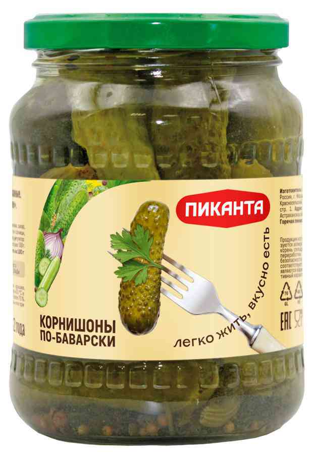 Корнишоны по-баварски маринованные Пиканта