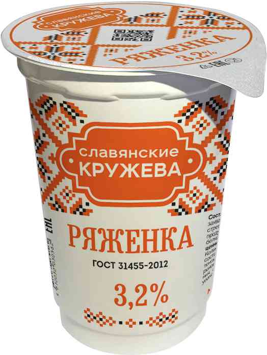 

Ряженка Славянские кружева 3,2%