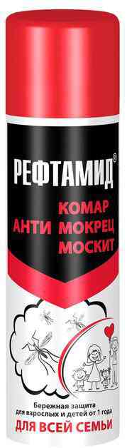 

Средство от кровососущих насекомых Рефтамид Для всей семьи