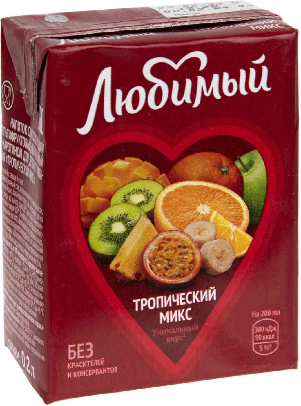

Напиток сокосодержащий Любимый