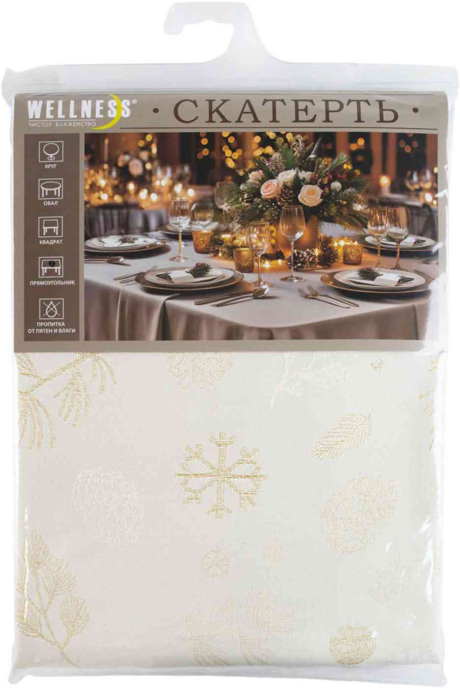

Скатерть прямоугольная WF125 Волшебство, цвет сливочный