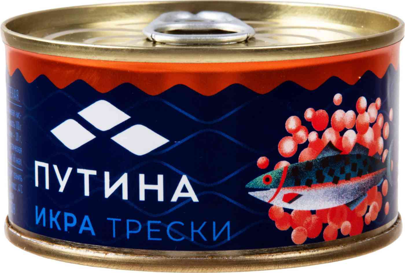 Икра трески пробойная соленая Путина